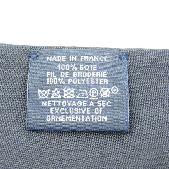 HERMES Authentic Black Silk Scarf - Picture 5 of 5